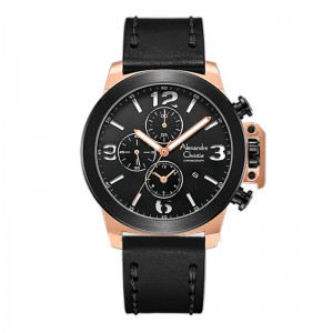 Alexandre Christie AC 6280 Rosegold Black New Man GCLBRBASL